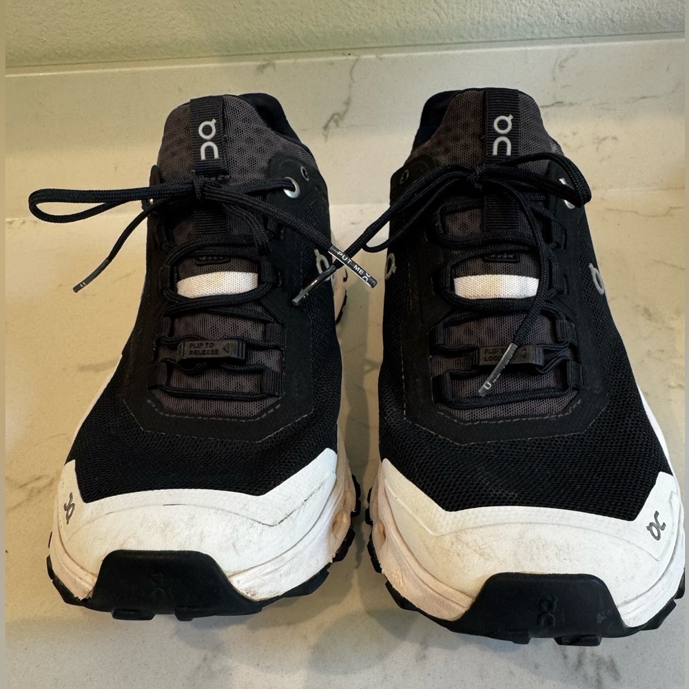 On Running CloudUltra Women’s Black and White Trail Shoes